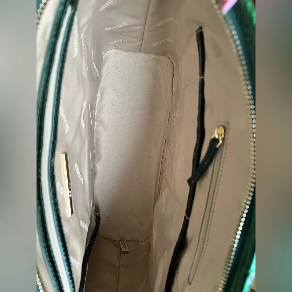 NWT Brahmin EVERGREEN Medium Asher Ombre Melbourne Tote